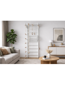 Letvenik z dodatki v beli barvi – domača telovadba za vso družino